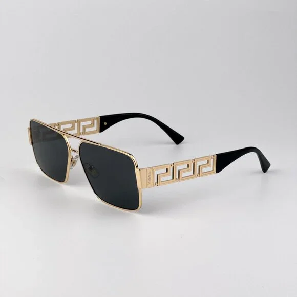 Versace VE2290 Sunglasses – Gold / Dark Grey Metal (100287) display picture 1